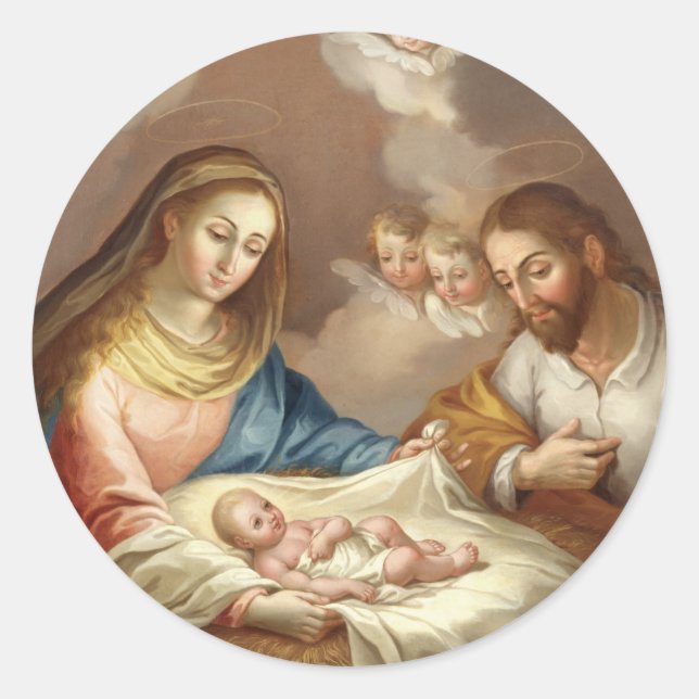 La Natividad Classic Round Sticker (Front)