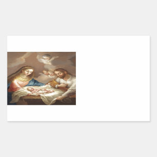 La Natividad Rectangular Sticker