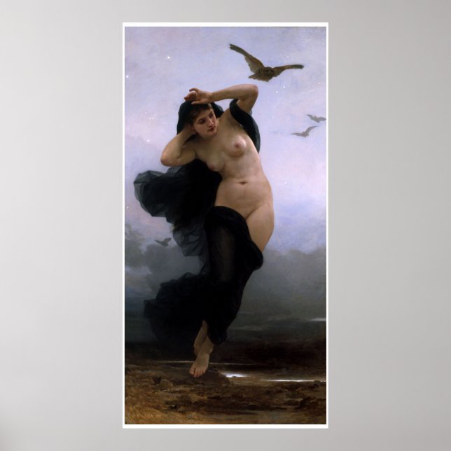 La Nuit William-Adolphe Bouguereau Poster (Front)