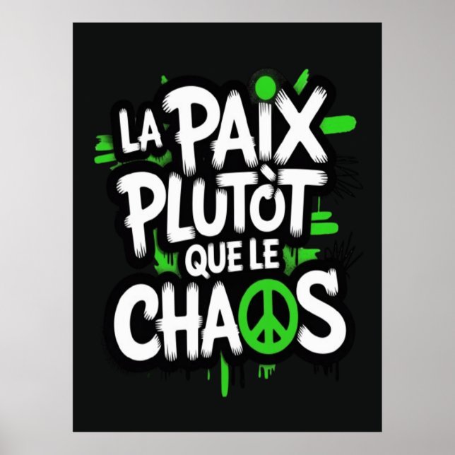 La paix est un choix poster (Front)