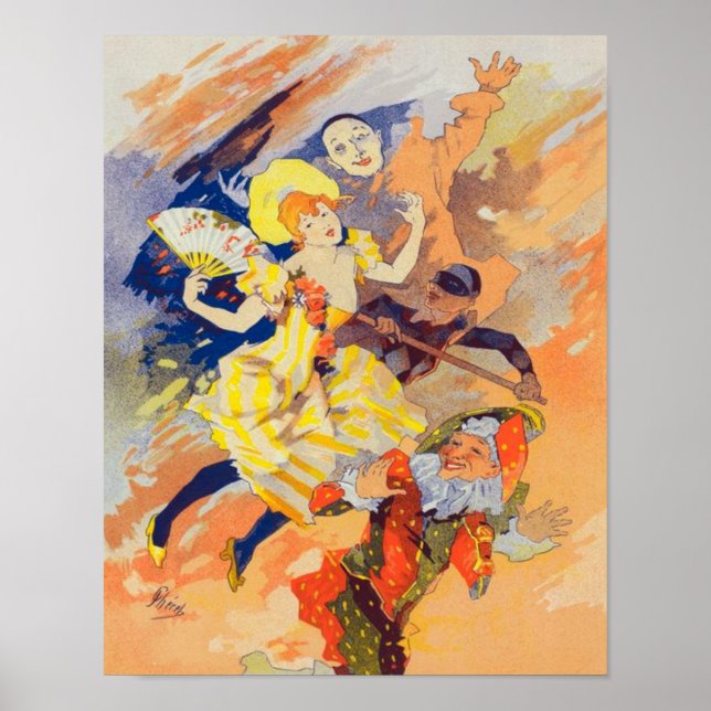 La Pantomime by Jules Cheret Poster (Front)