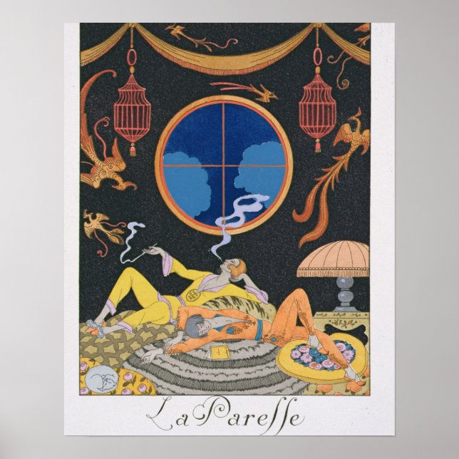La Paresse, 1924 (pochoir print) Poster (Front)