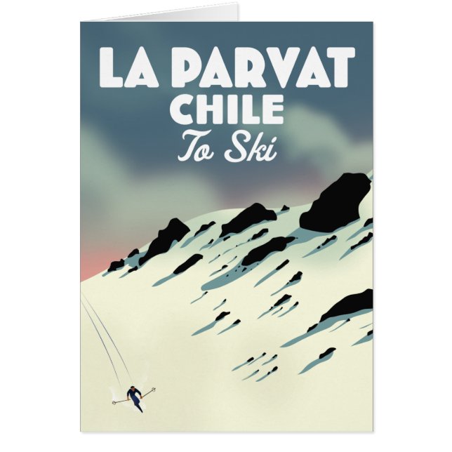 La Parvat Chile retro ski art. (Front)