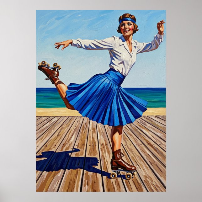 LA PATINEUSE À ROULETTES (The Roller Skater) Poster (Front)