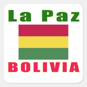 La Paz Bolivia capital designs Square Sticker