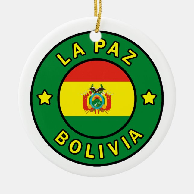 La Paz Bolivia Ceramic Ornament (Front)