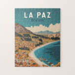 La Paz Bolivia Illustration Travel Art Vintage Jigsaw Puzzle<br><div class="desc">La Paz retro vector travel design. La Paz,  the highest capital city in the world,  is a vibrant Andean metropolis known for its stunning mountain views,  colourful markets,  and unique cable car system.</div>