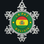 La Paz Bolivia Snowflake Pewter Christmas Ornament<br><div class="desc">La Paz Bolivia</div>