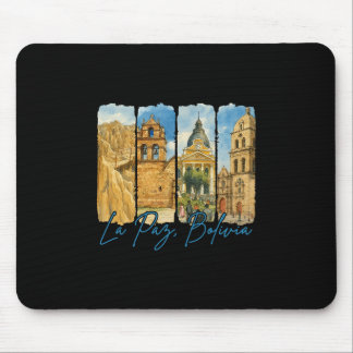 La Paz Bolivia Traveling Trip Brushstroke Souvenir Mouse Pad