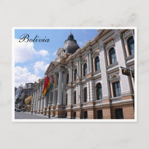 la paz border postcard