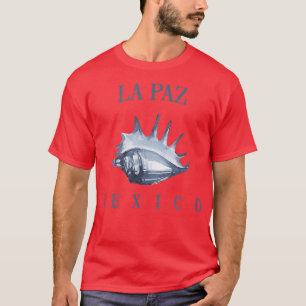 LA PAZ Meico Watercolor Sea Shell Beach Vacation  T-Shirt