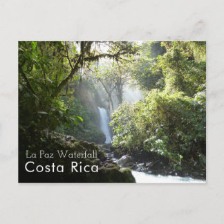 La Paz Waterfall, Vara Blanca, Costa Rica Postcard