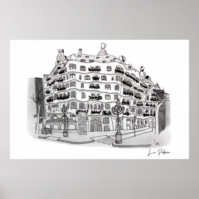 La Pedrera - Casa Milá (Barcelona Poster (Front)