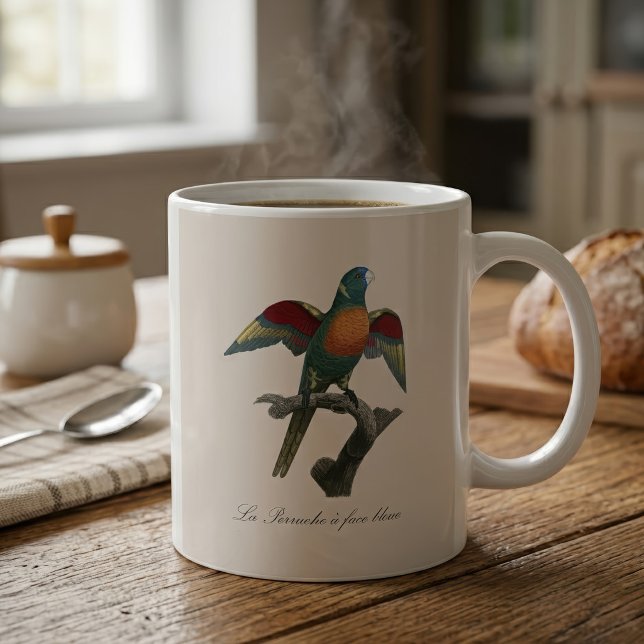 La Perruche a face bleue  Coffee Mug (Coconut Lorikeet, Trichoglossus haematodus. Coffee Mug)
