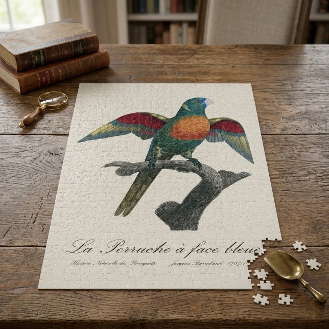 La Perruche a face bleue  Jigsaw Puzzle (Coconut Lorikeet, Trichoglossus haematodus. Jigsaw Puzzle)