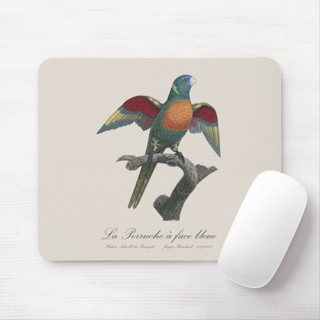 La Perruche a face bleue  Mouse Pad (With Mouse)