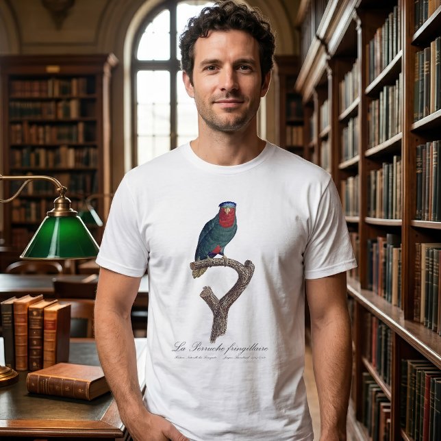 La Perruche fringillaire  T-Shirt (Blue-Crowned Lorikeet, Vini Australis. Men Basic White T-Shirt)