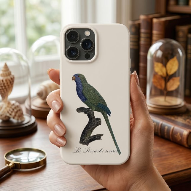 La Perruche souris / Monk Parakeet  Case-Mate iPhone Case (Monk Parakeet or Monk Parrot, Myiopsitta Monachus. iPhone Case)