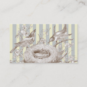 La Petite Famille on blue and cream With thanks Business Card