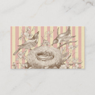 La Petite Famille on pink and cream background Business Card