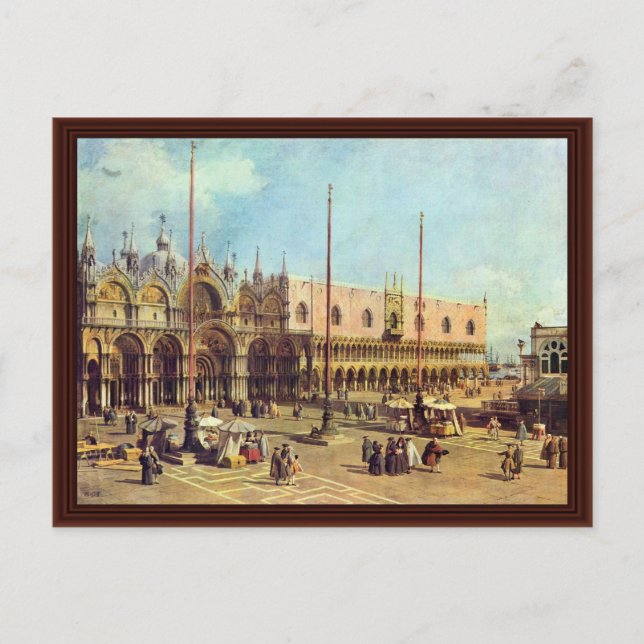 La Piazza San Marco. By Canaletto Postcard (Front)