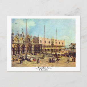 La Piazza San Marco. By Canaletto Postcard