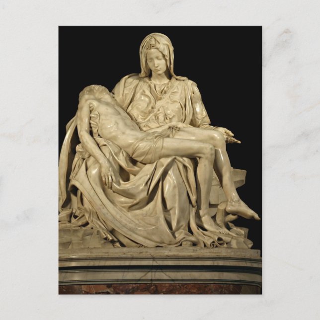 La Pieta by Michelangelo Postcard (Front)