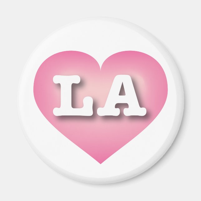 LA Pink Fade Heart - I love LA Magnet (Front)