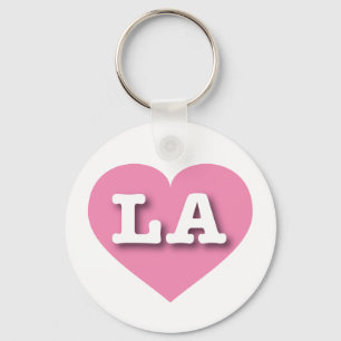 LA Pink Heart - I love LA Key Ring