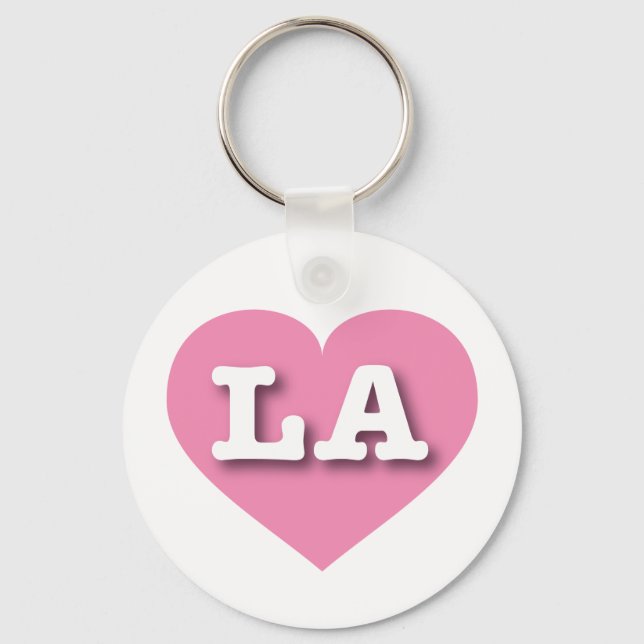 LA Pink Heart - I love LA Key Ring (Front)