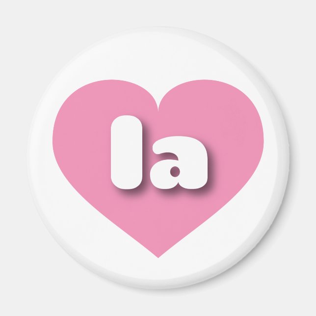 la pink heart - I love la Magnet (Front)