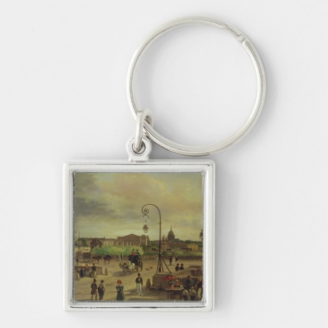 La Place de la Concorde in 1829 Key Ring (Front)