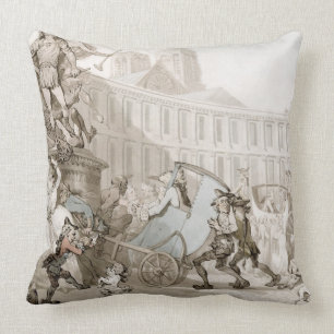 La Place des Victoires, Paris, c.1789 (pen and ink Cushion