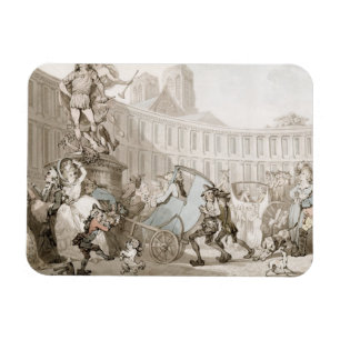 La Place des Victoires, Paris, c.1789 (pen and ink Magnet
