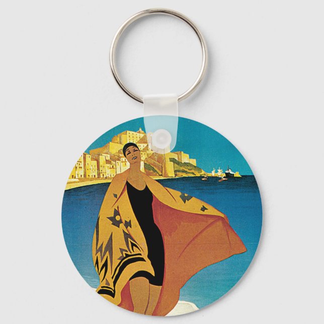 La Plage de Calvi, Corse Key Ring (Front)