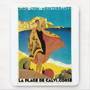 La Plage de Calvi, Corse Mouse Pad