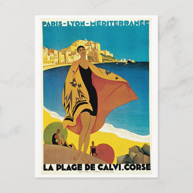 La Plage de Calvi, Corse Postcard (Front)