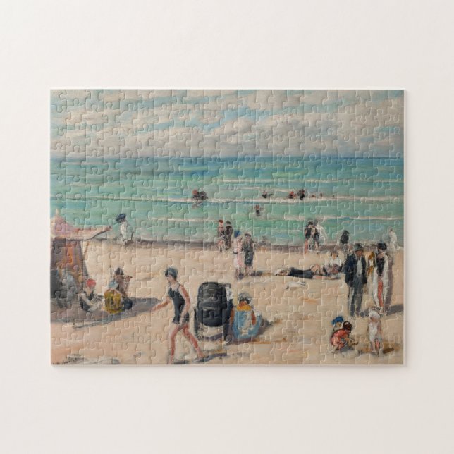 La Plage de Fort-Mahon | Albert André Jigsaw Puzzle (Horizontal)