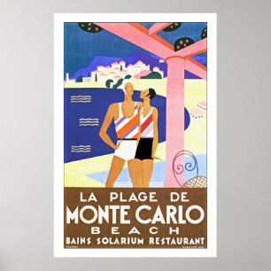 La Plage de Monte Carlo Poster