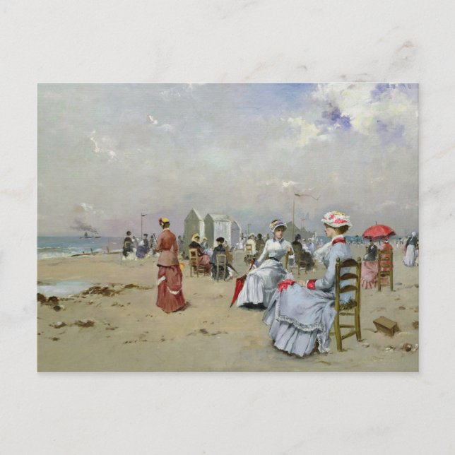 La Plage de Trouville Postcard (Front)