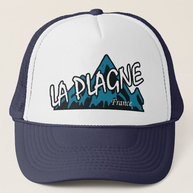 La Plagne France Mountains Trucker Hat (Front)