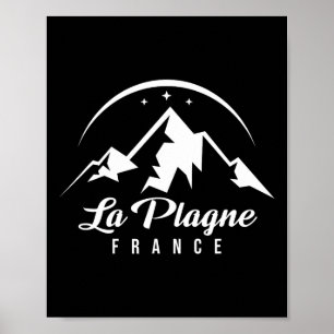 La Plagne France Ski Resort Skiing Snowboarding So Poster