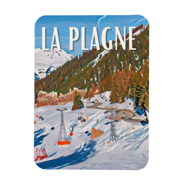 La Plagne Station de ski  Magnet (Vertical)