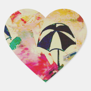 La Playa Heart Sticker