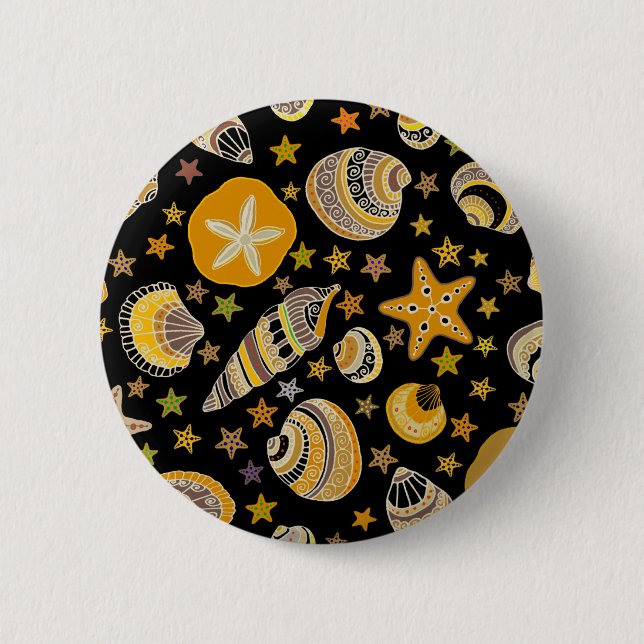 La Playa - Sea Shells 6 Cm Round Badge (Front)