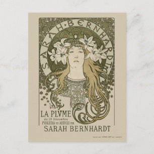 La Plume France Vintage Wall Art Nouveau 1897 Postcard