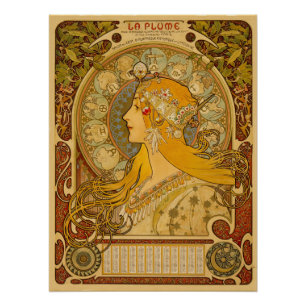 La Plume vintage poster