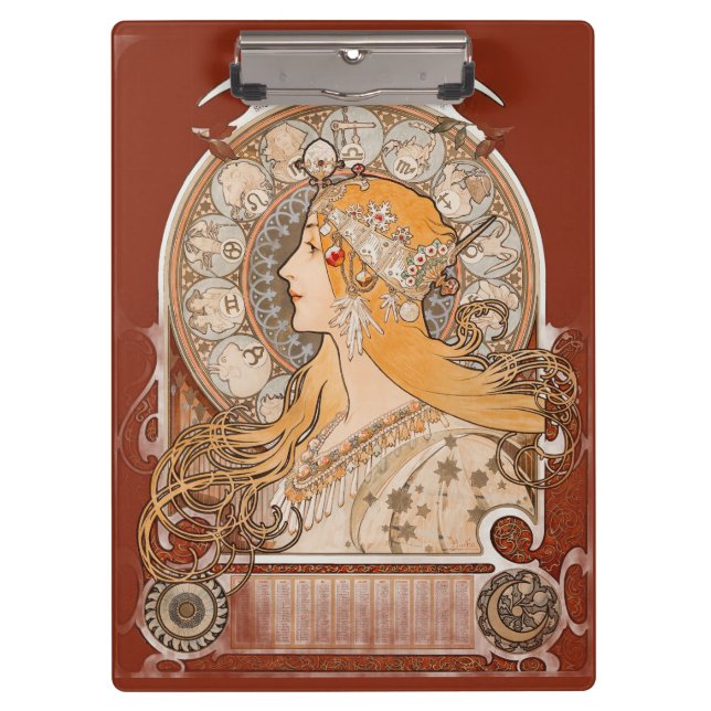 La Plume Zodiac – Celestial Astrology Journal Clipboard (Front)