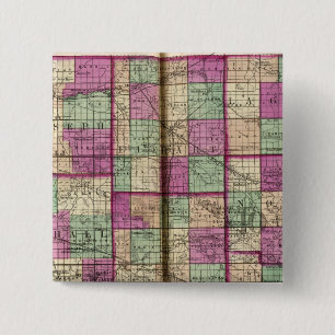 La Porte County and St Joseph County 15 Cm Square Badge