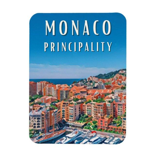 La principauté de Monaco Magnet (Vertical)
